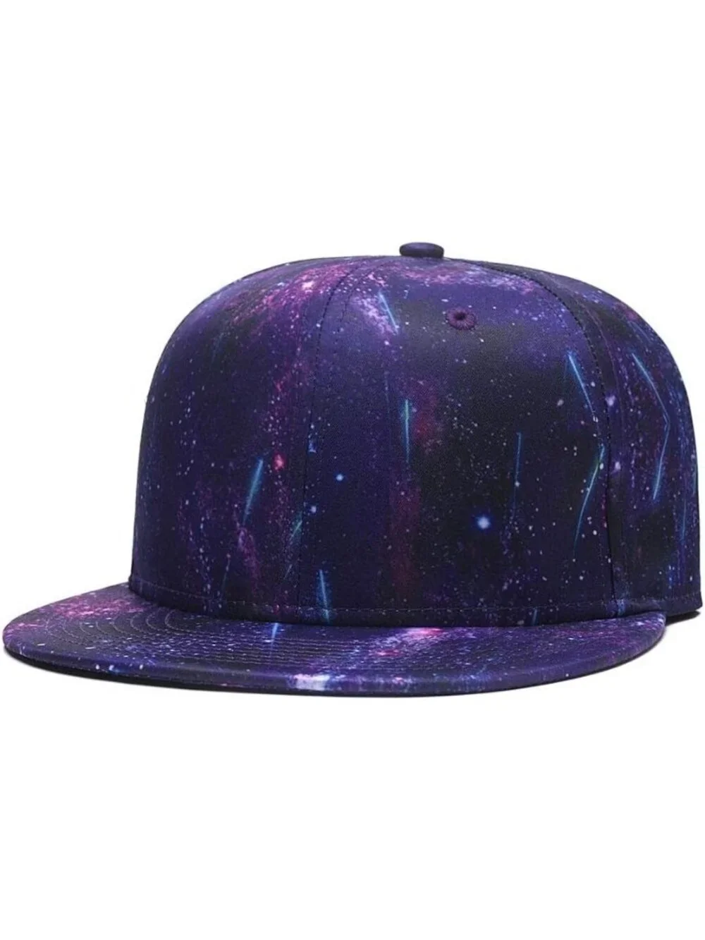 Unisex Purple Galaxy Snapback Hat Hip Hop Style Colorful Adjustable Baseball Cap